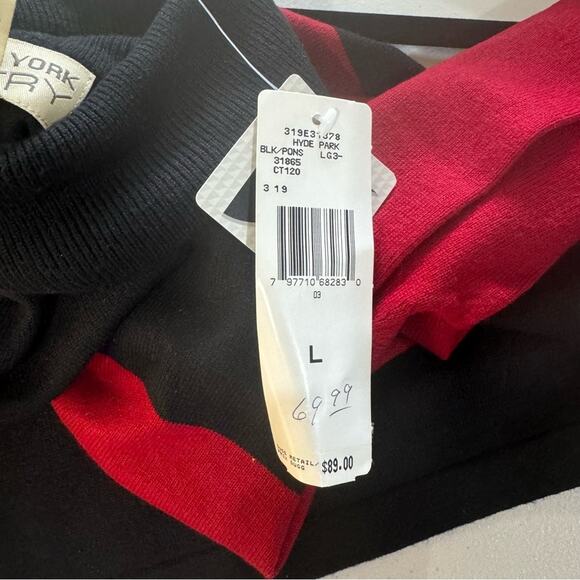 Jones New York Country Silk Wool Turtleneck Snowflake Sweater Women’s Size Large - Picture 4 of 8